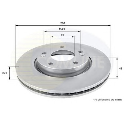 Фото Тормозной диск COMLINE ADC1041V