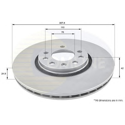 Photo Disque de frein COMLINE ADC1124V