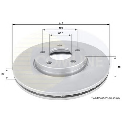 Foto Disco  freno COMLINE ADC1912V