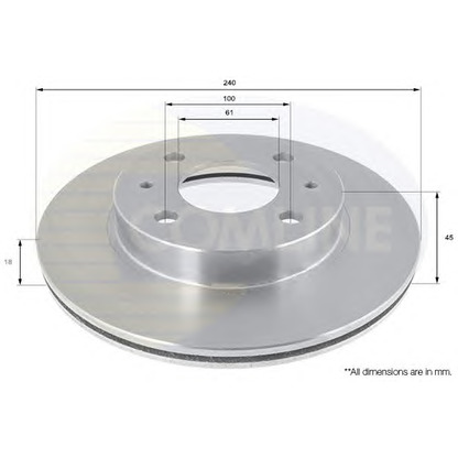 Фото Тормозной диск COMLINE ADC0211V