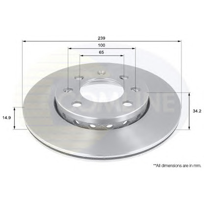 Фото Тормозной диск COMLINE ADC1454V