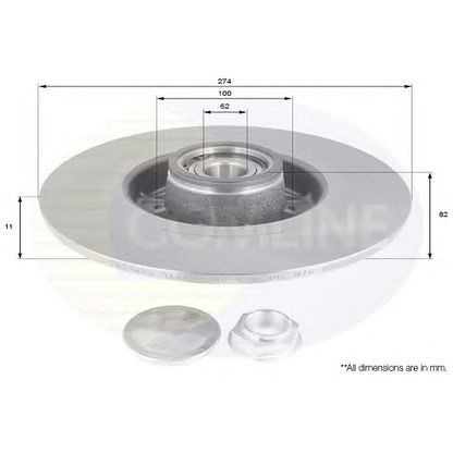 Foto Disco de freno COMLINE ADC3008