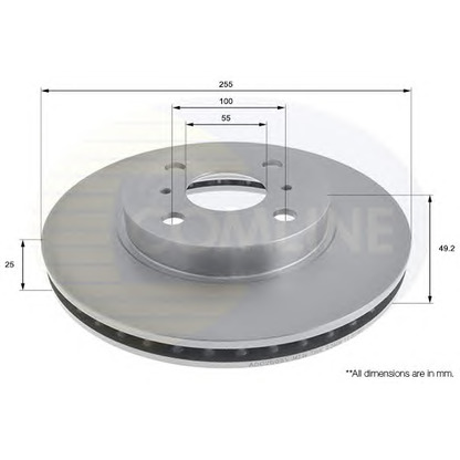 Photo Brake Disc COMLINE ADC2503V