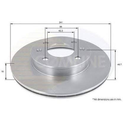 Foto Disco de freno COMLINE ADC1055V