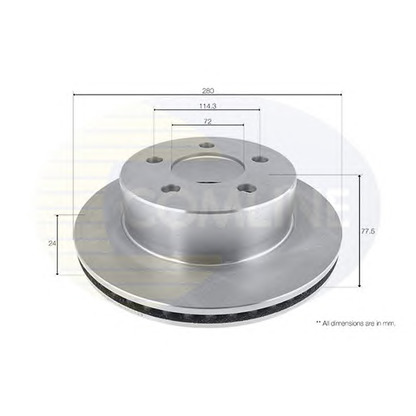 Photo Brake Disc COMLINE ADC2327V