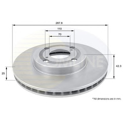 Foto Disco de freno COMLINE ADC01107V