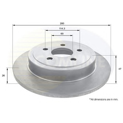 Фото Тормозной диск COMLINE ADC1064V