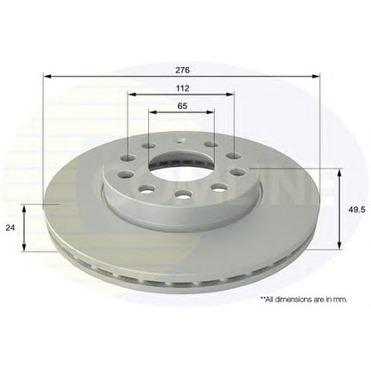 Фото Тормозной диск COMLINE ADC2616V