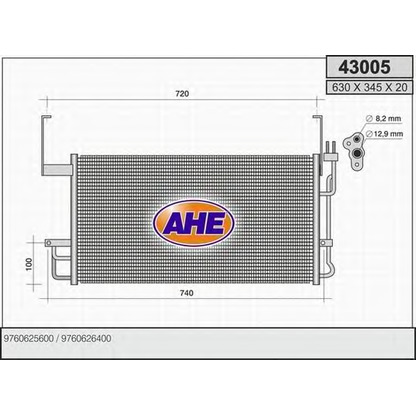 Фото Конденсатор, кондиционер AHE 43005