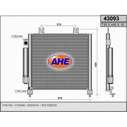 Foto Condensador, aire acondicionado AHE 43093