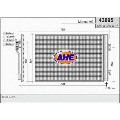 Photo Condenser, air conditioning AHE 43095