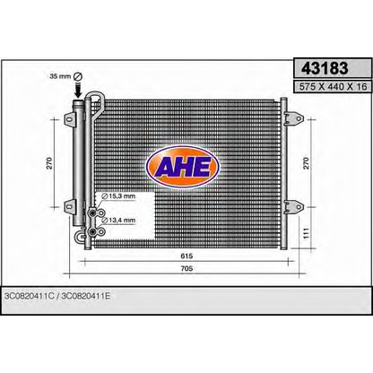 Foto Condensador, aire acondicionado AHE 43183