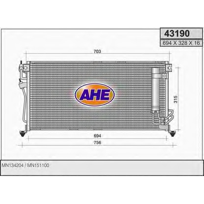 Фото Конденсатор, кондиционер AHE 43190