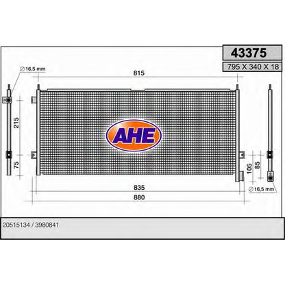 Photo Condenser, air conditioning AHE 43375
