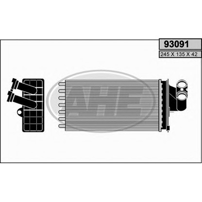 Фото Теплообменник, отопление салона AHE 93091
