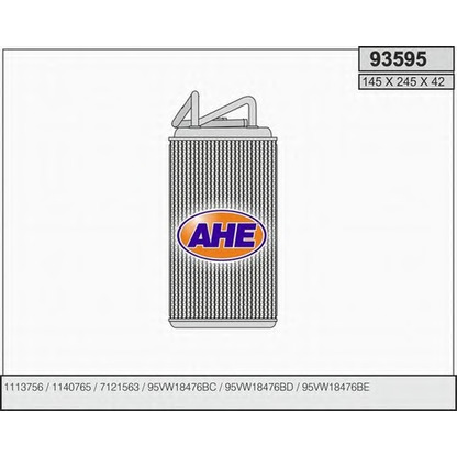 Photo Heat Exchanger, interior heating AHE 93595