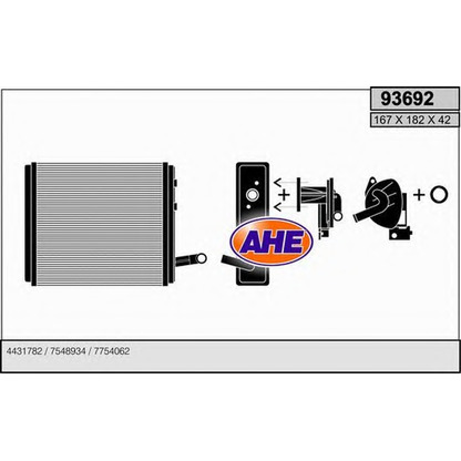 Foto Wärmetauscher, Innenraumheizung AHE 93692