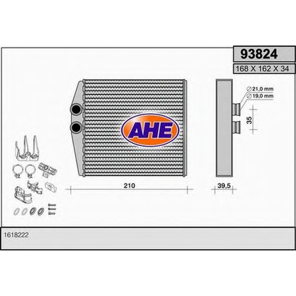 Foto Scambiatore calore, Riscaldamento abitacolo AHE 93824