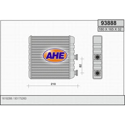 Photo Heat Exchanger, interior heating AHE 93888