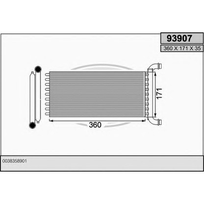 Photo Heat Exchanger, interior heating AHE 93907