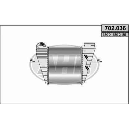 Photo Intercooler, charger AHE 702036