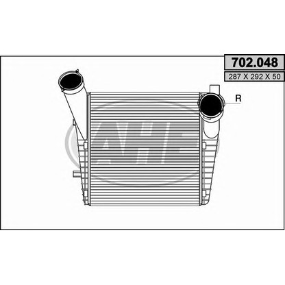 Photo Intercooler, charger AHE 702048