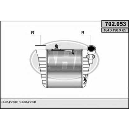 Foto Intercooler AHE 702053