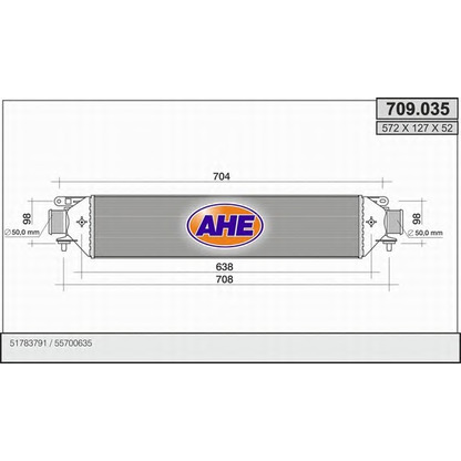 Photo Intercooler, charger AHE 709035