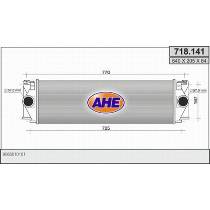 Foto Intercooler AHE 718141