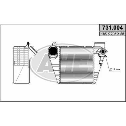 Photo Intercooler, charger AHE 731004