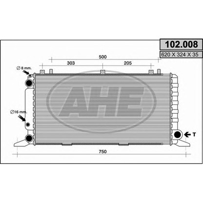 Foto Radiatore, Raffreddamento motore AHE 102008