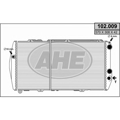 Foto Radiatore, Raffreddamento motore AHE 102009