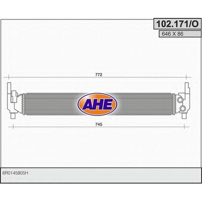 Photo Radiator, engine cooling AHE 102171O