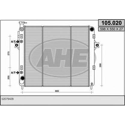 Photo Radiator, engine cooling AHE 105020