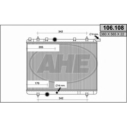 Photo Radiator, engine cooling AHE 106108