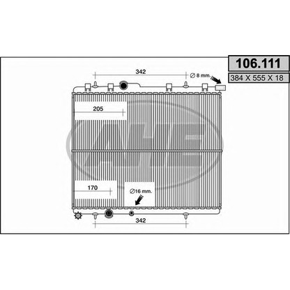 Фото Радиатор, охлаждение двигателя AHE 106111