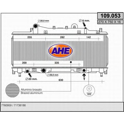 Foto Kühler, Motorkühlung AHE 109053