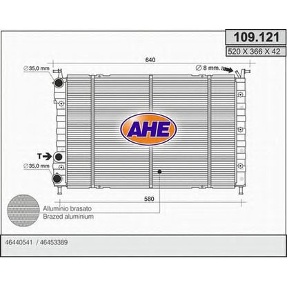 Photo Radiator, engine cooling AHE 109121