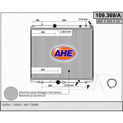 Photo Radiateur, refroidissement du moteur AHE 109369A