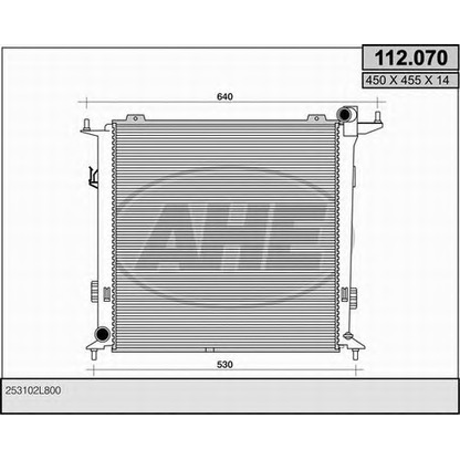 Foto Radiatore, Raffreddamento motore AHE 112070