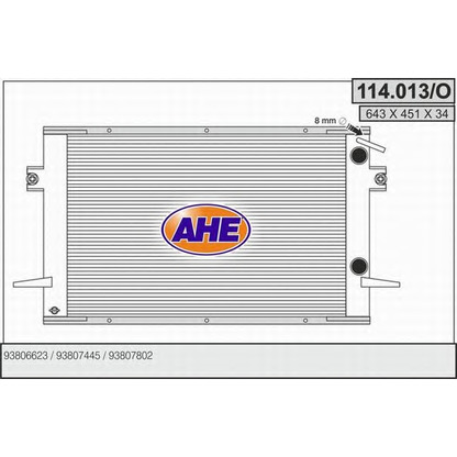 Foto Radiatore, Raffreddamento motore AHE 114013O