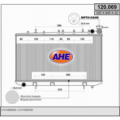 Foto Radiatore, Raffreddamento motore AHE 120069