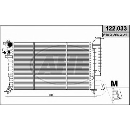 Photo Radiator, engine cooling AHE 122033