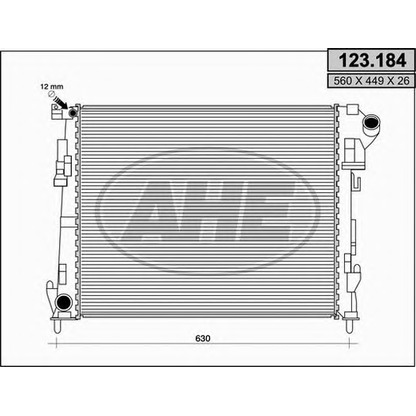 Foto Radiador, refrigeración del motor AHE 123184