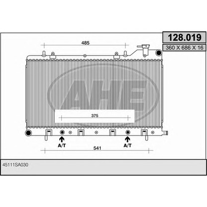 Foto Radiatore, Raffreddamento motore AHE 128019