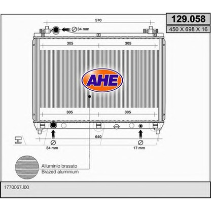 Foto Kühler, Motorkühlung AHE 129058