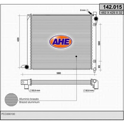 Foto Radiatore, Raffreddamento motore AHE 142015