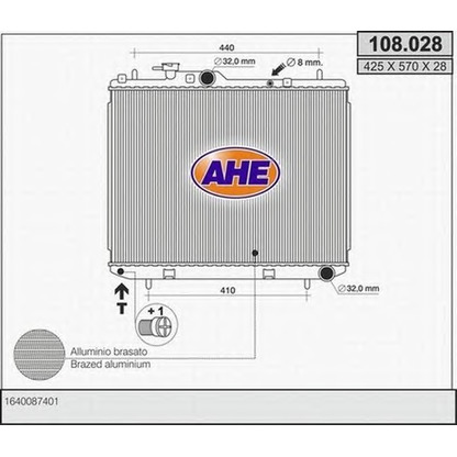 Foto Kühler, Motorkühlung AHE 108028