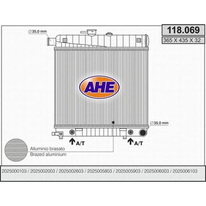 Photo Radiateur, refroidissement du moteur AHE 118069