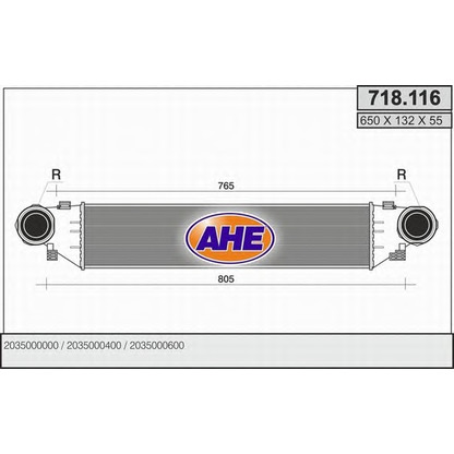 Photo Intercooler, charger AHE 718116